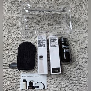 Grown Alchemist x Face Halo 4 Piece Skincare Set and pouch